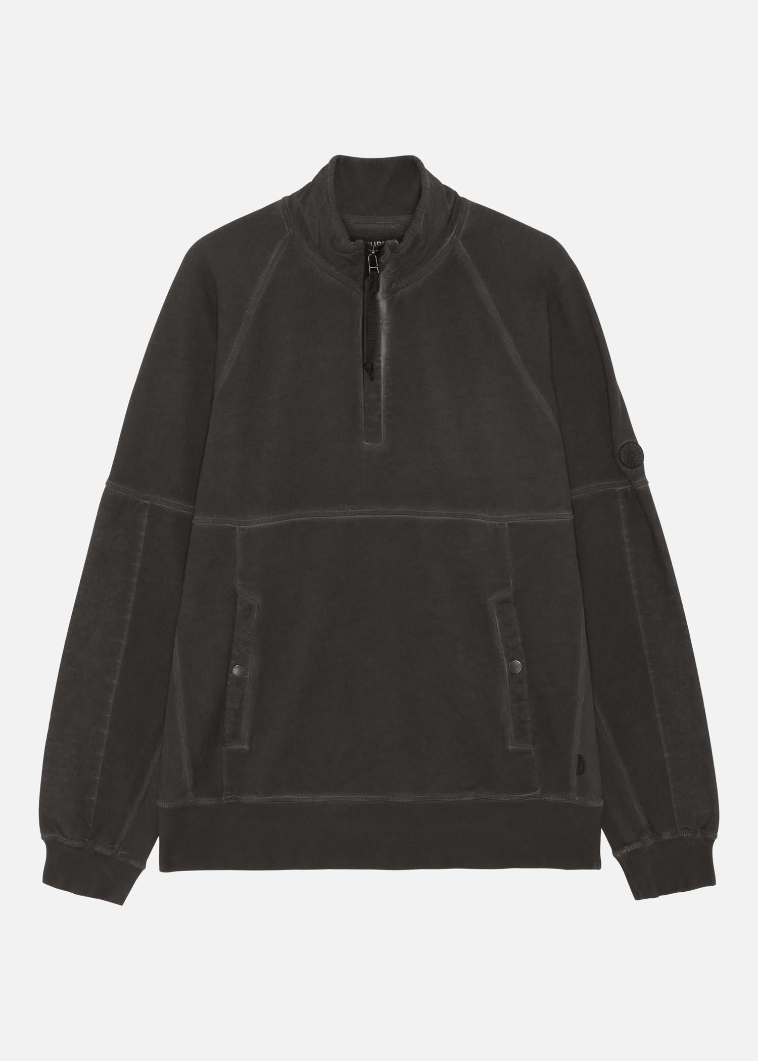 HALF ZIP SWEAT DARK GREY